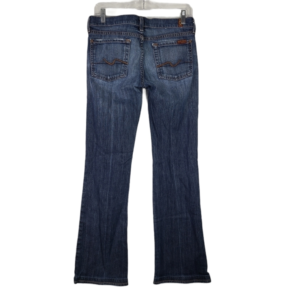 7 For All Mankind Distressed Bootcut Blue Jeans Sz‎ 27